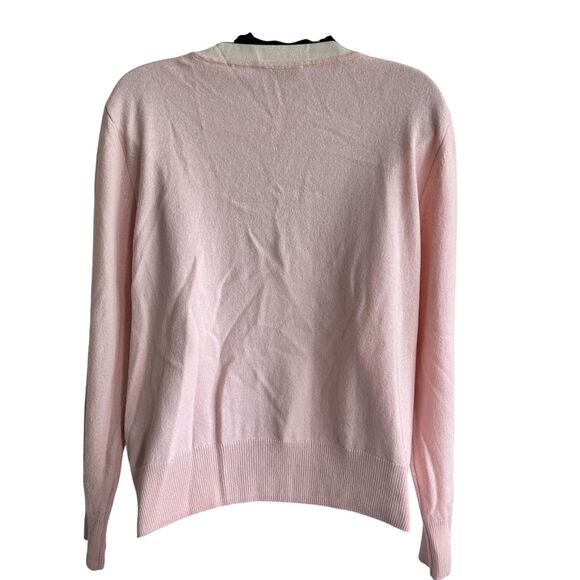 Sandro Clotilde Varsity wool cashmere blend Cardigan preppy sweater size M - Picture 3 of 14